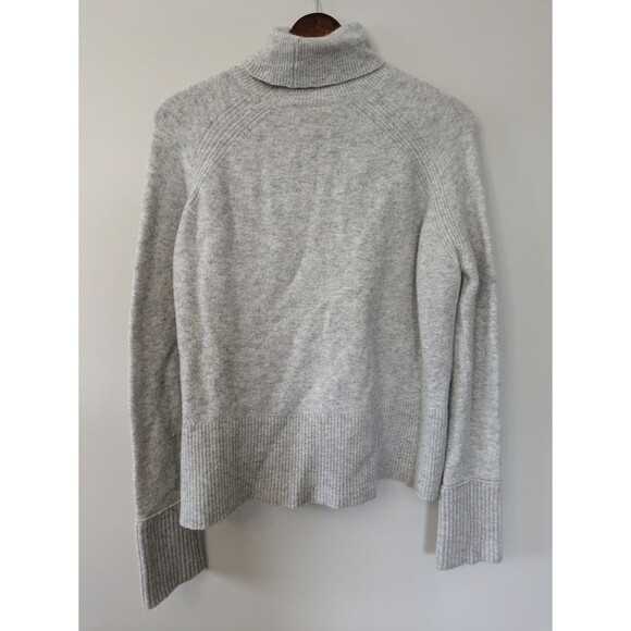 J Crew Merino Wool Alpaca Sweater Hi Low Turtleneck Cozy Medium - Picture 5 of 10